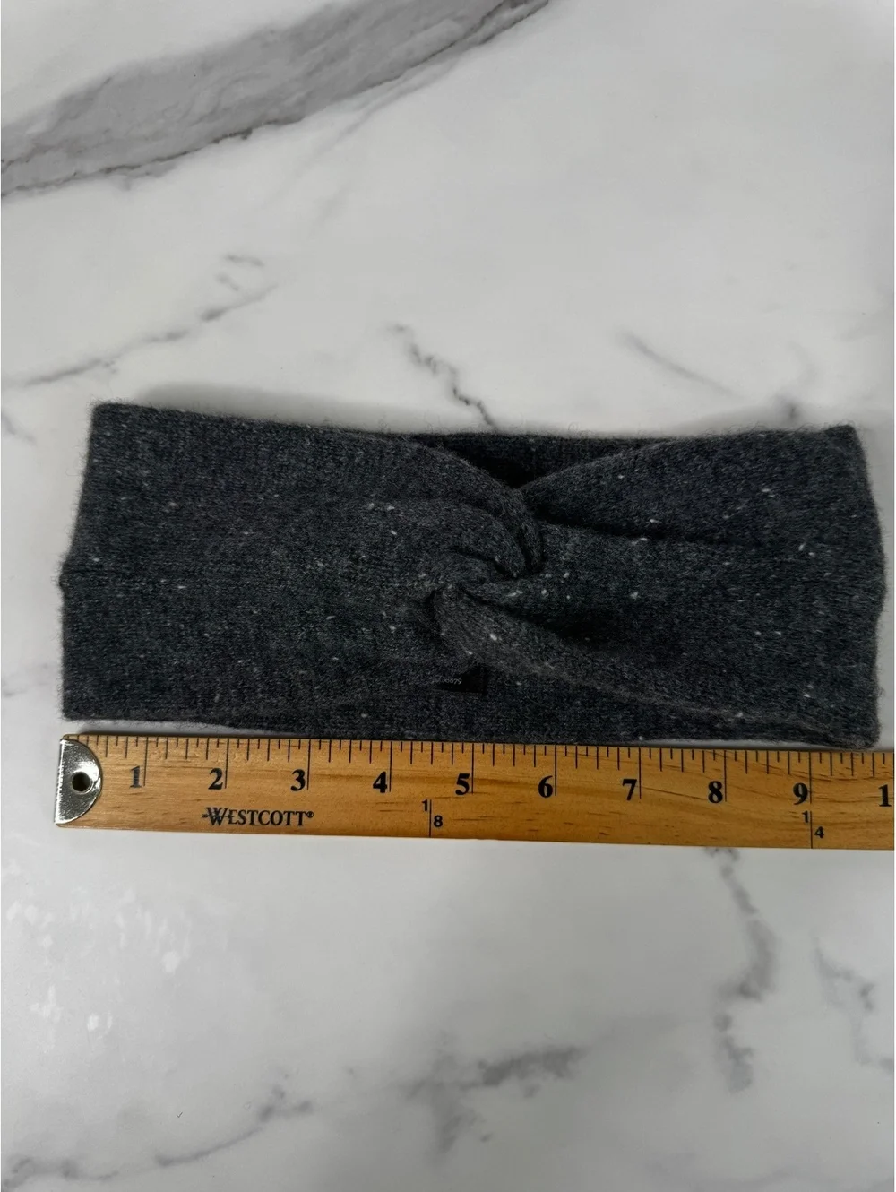 Rag & Bone Cashmere Headband Gray subtle speckled texture